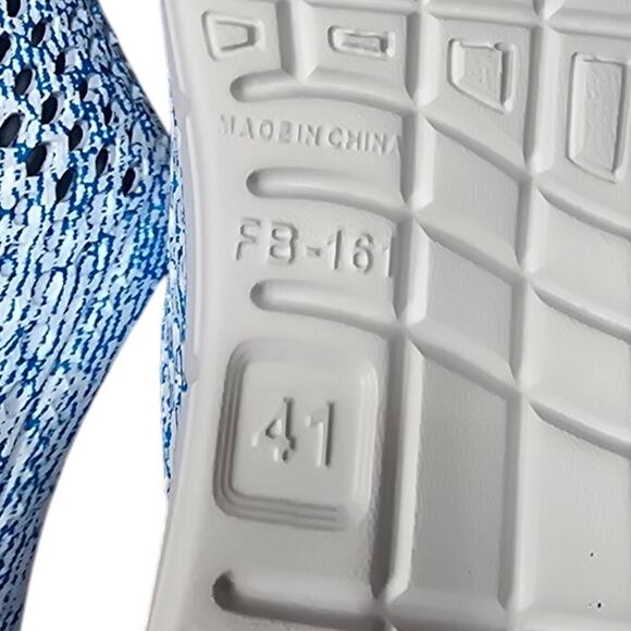 Sport Blue White Slip On Garden Casual Beach Poolside Summer Footwear 41/9.5 - Picture 6 of 6